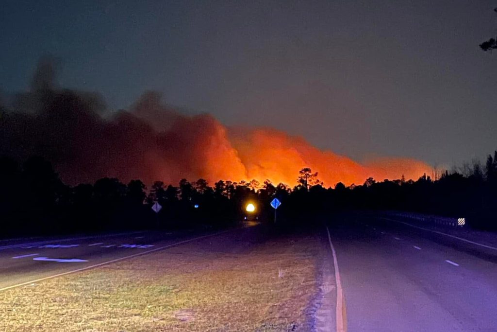 Wildfires Break Out in the Carolinas